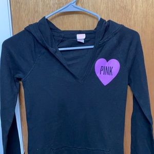 Brand Pink, black long sleeve shirt, women’s XS